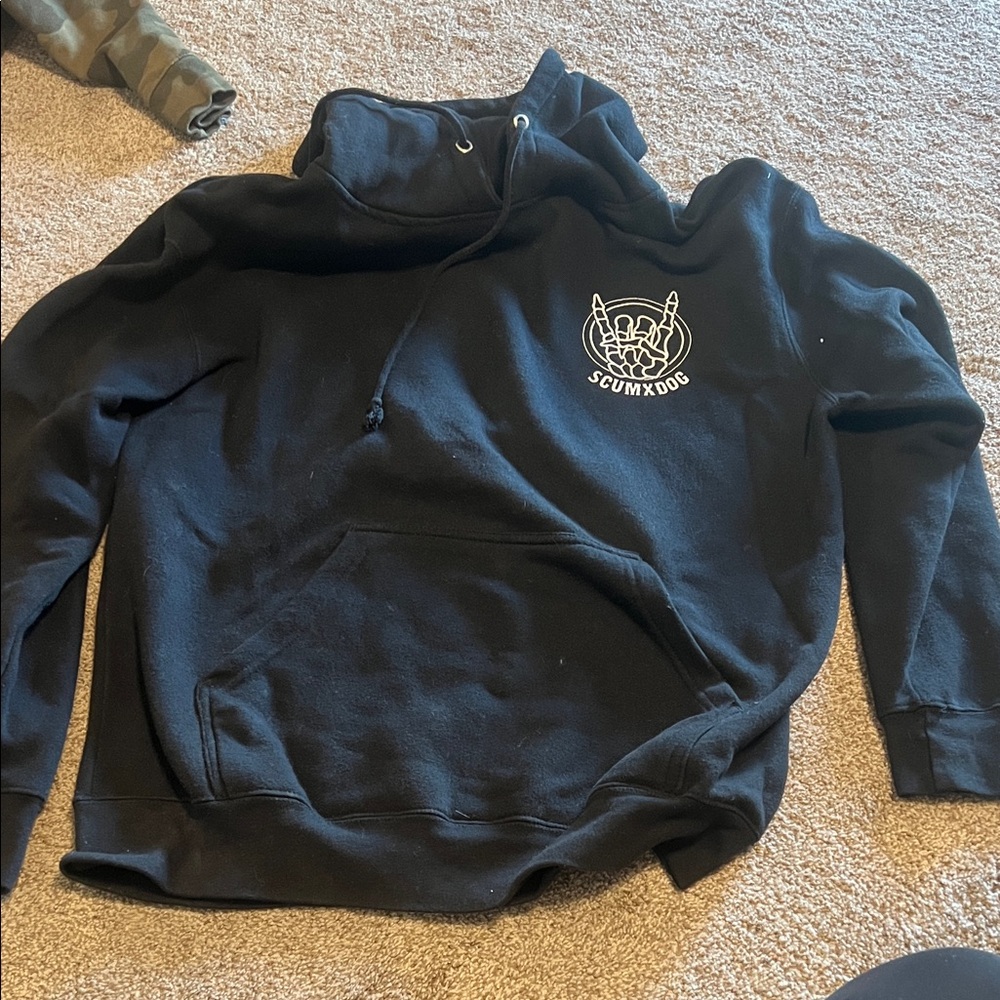 Black Hoodie with Graphic Print